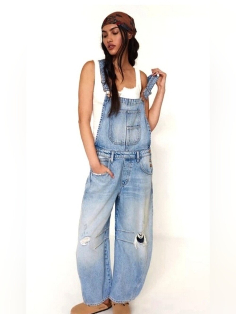 NWOT We The Free Good Luck Barrel Overalls By Free People in Going Steady
